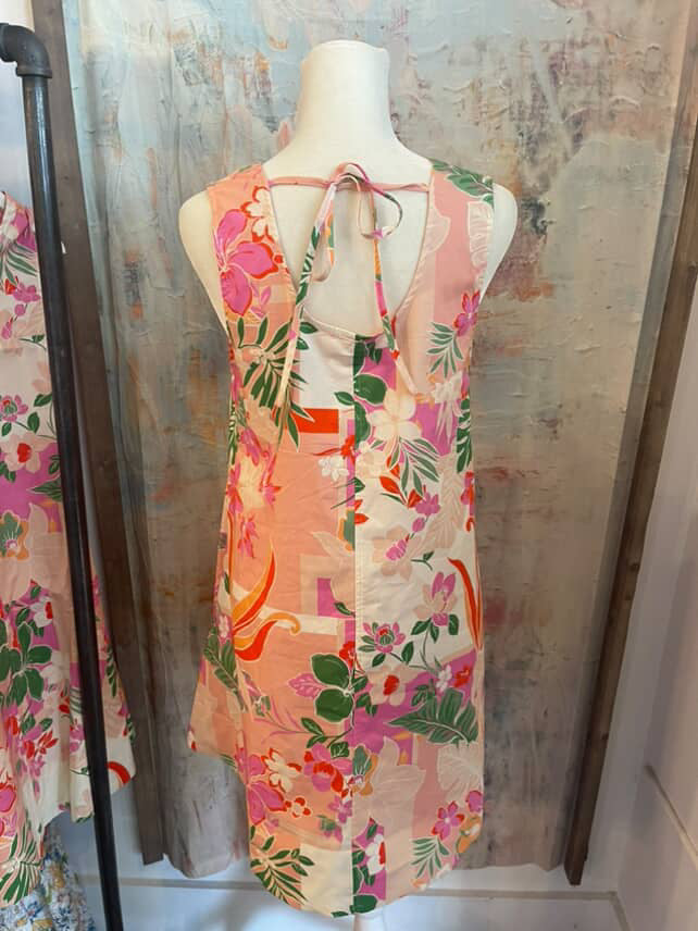 A Line Floral Dress with Pockets