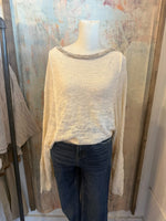 Lightweight Batwing Cream Top