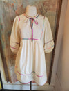 Babydoll Piping Cream Dress with Pockets