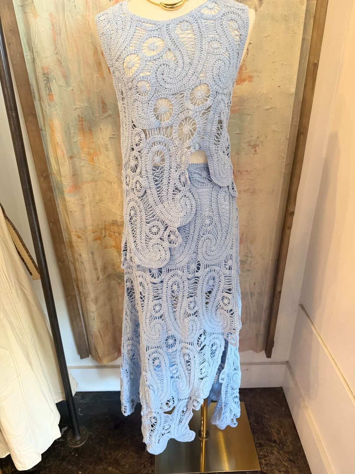 Crochet Lined Unbalanced Skirt