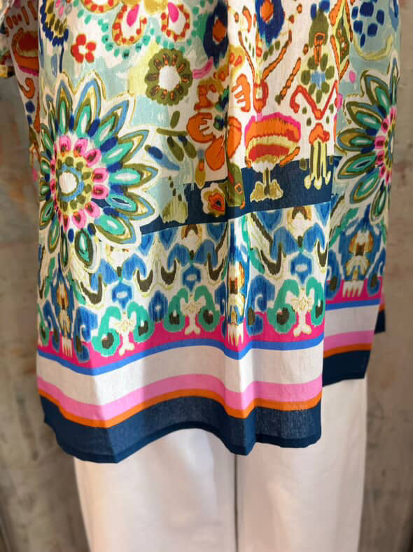 Flutter Sleeve Floral Print Top