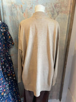 Drop Shoulder Mock Neck Sweater