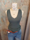 Scallop Edge Tank  Top