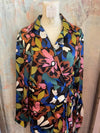 Wrap Side Tie Long Sleeve Print Dress