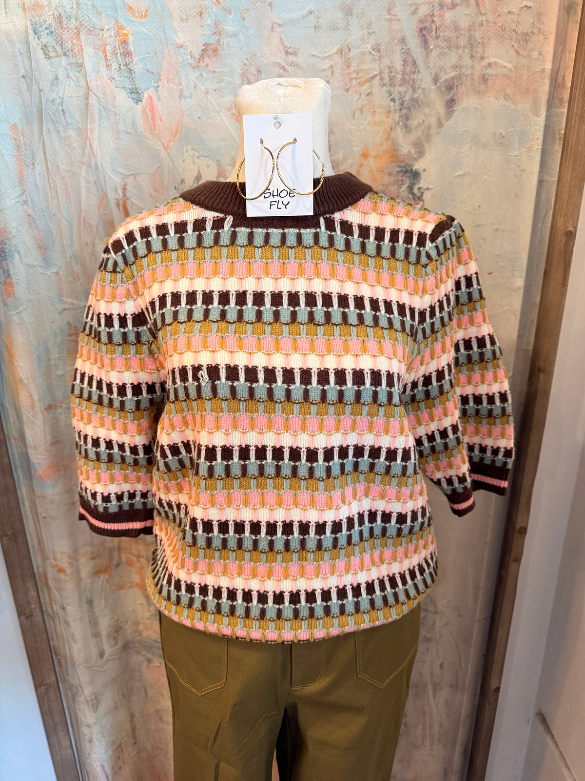 Multi Color Kit Sweater Top