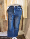 High Rise Ankle Straight Denim Jeans