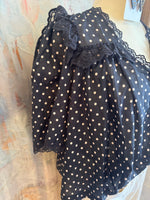 Polka Dot Lace Trim Top