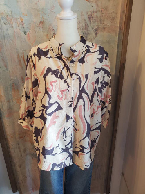 3/4 Sleeve Printed Top