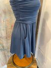 Shirring Detail Strapless Romper