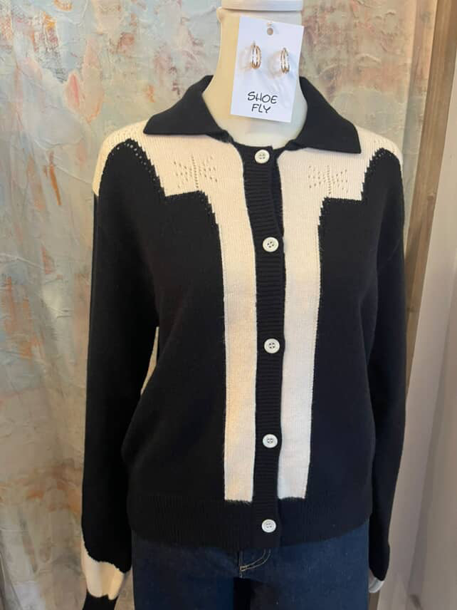 Color Block Knit Sweater Top