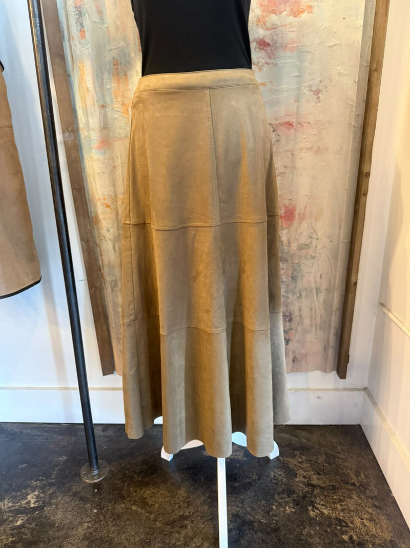 Suede A Line Skirt