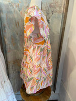 Tropical Print Poplin Dress