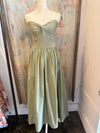 Strapless Twist Front Midi Dress