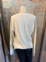 V Neck Super Soft Ribbed Top