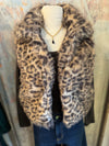 Animal Print Fur Vest