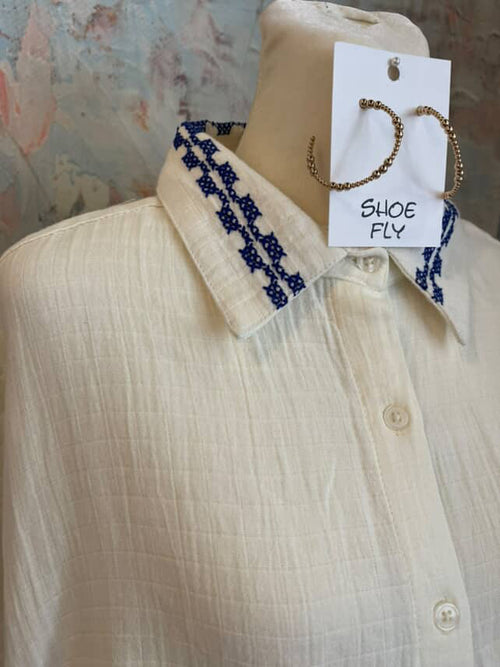 Embroidery Border Detail Top