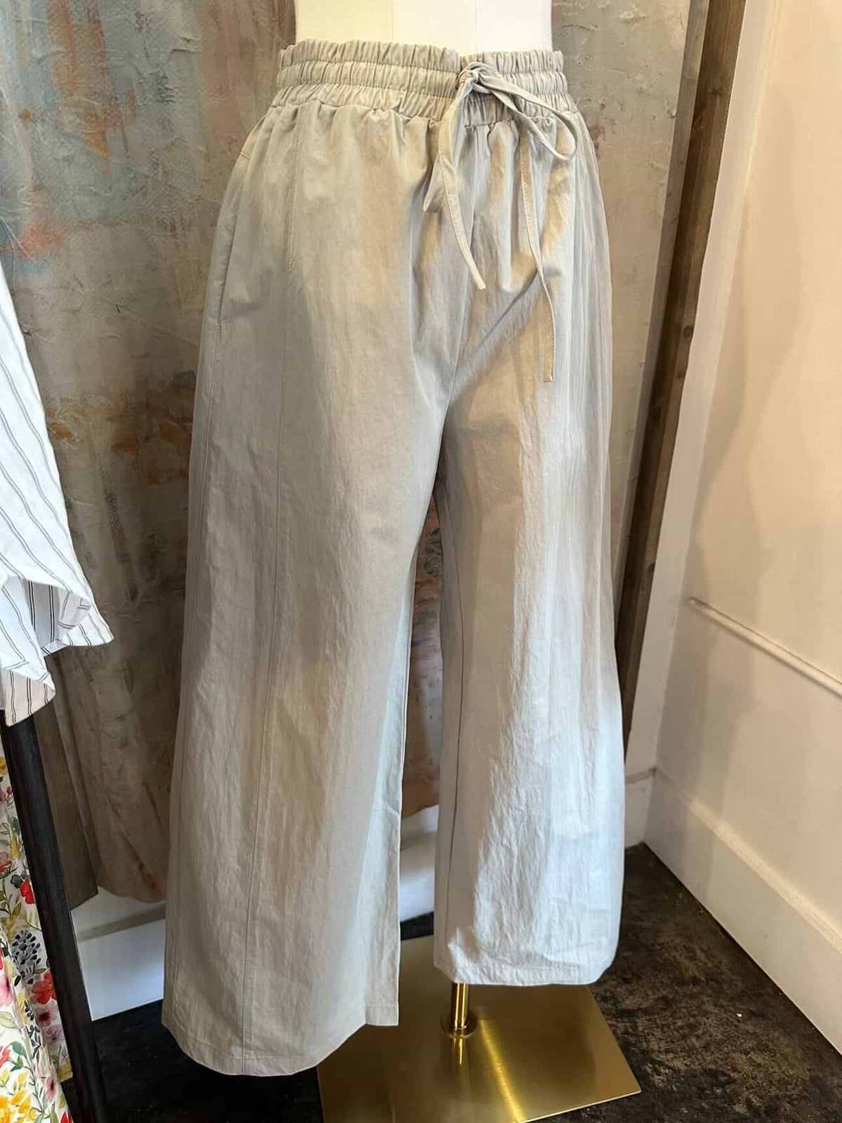 Elastic Waist Panel Pants