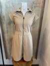 Zip Front Pocket Shirt Collar Dress