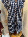 Short Sleeve Gingham Dress with Pockets