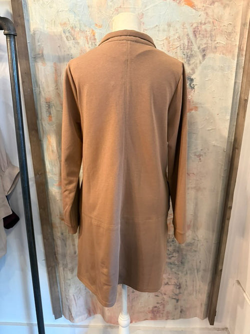 V Neck Pocket Dress with Long Sleeve