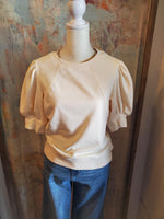 Short Puff  Sleeve Top
