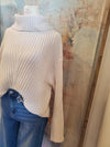 Textured Turtleneck Sweater Top