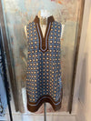 Floral Brown/Chambray Dress with Pockets