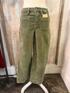 High Rise Crop Wide Patch Cord Pants