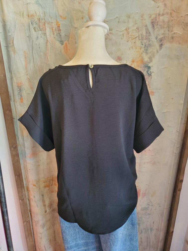 Short Sleeve Scoop Neck Top