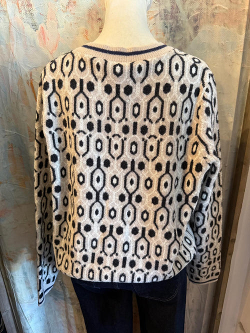 Abstract Knit Cardigan