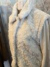 Knit Fur Jacket with Contrast Sleeve