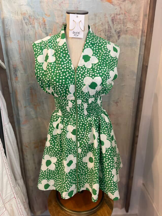 Daisy Zip Front Dress