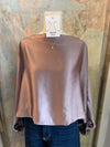 Lux Satin Boat Neck Blouse