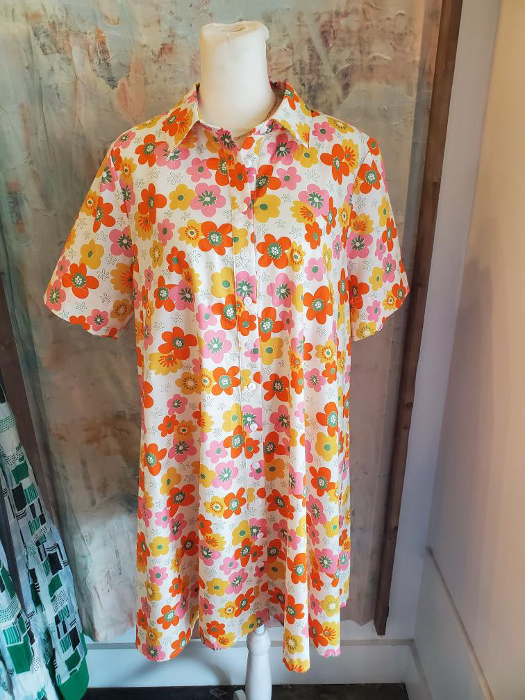 Button Up Floral Dress_