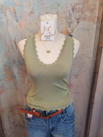 Scallop Edge Tank  Top