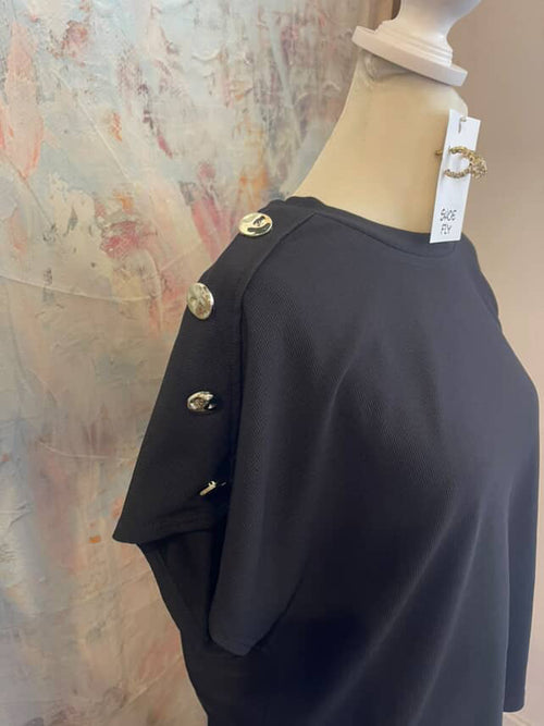 Gold Button Detail Top