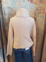 Textured Turtleneck Sweater Top