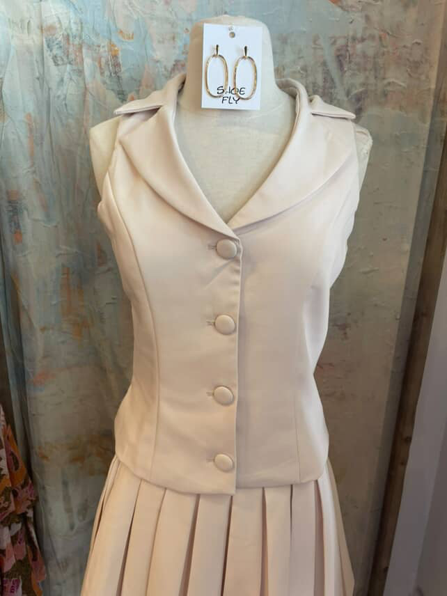 Button Front Detail Vest