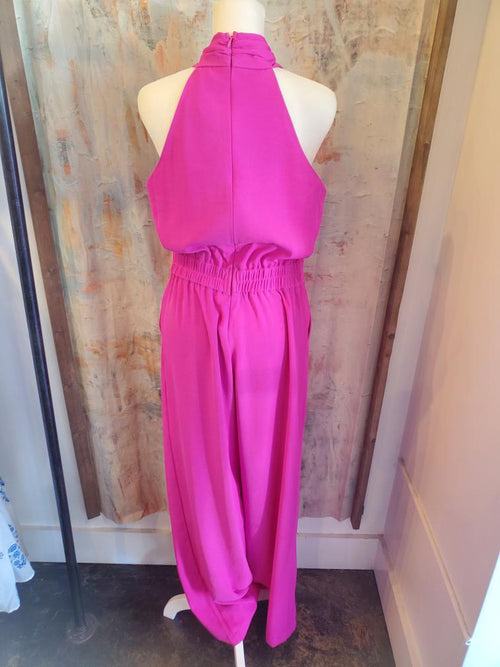 Halter Neck Jumpsuit with Pockets