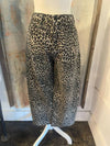 Leopard Print Barrel Jeans