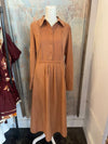 Tie Back Button Shirt Dress with Pockets