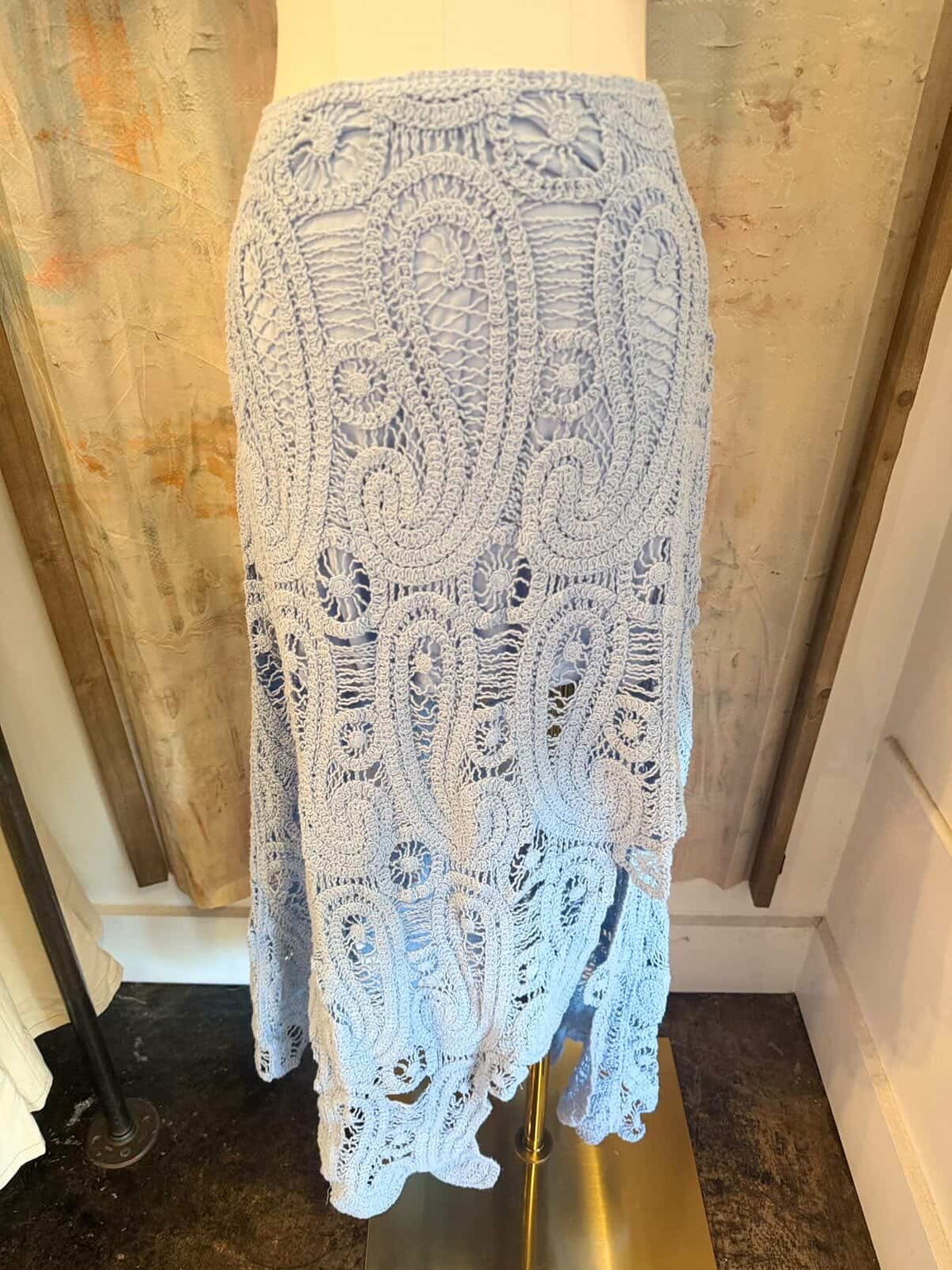 Crochet Lined Unbalanced Skirt
