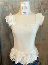 Smocked Ruffle Eyelet Top