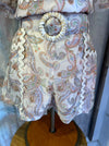 Paisley Shorts with Belt Detail