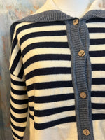 Sailor Collar Sweater Cardigan