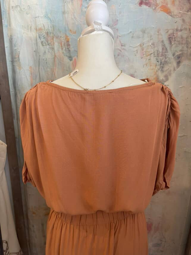 Round Neck Drop Shoulder Top