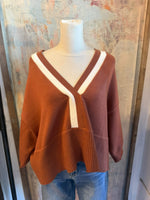 V Neck Color Trip Top