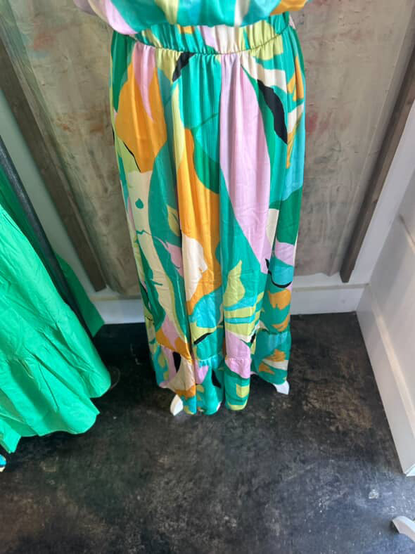 Tropical Tiered Maxi Skirt