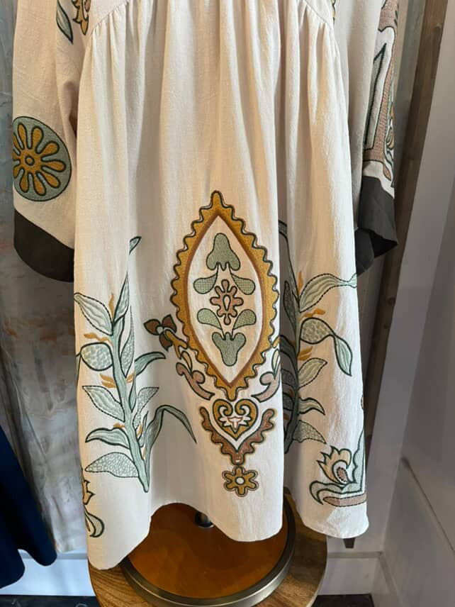 Embroidered Babydoll Dress