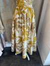 Halter Neck Print Midi Dress with Pockets